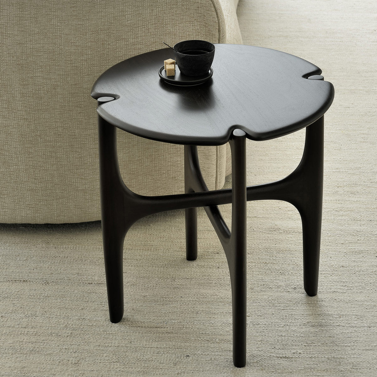Table d'appoint Polished Imperfect en acajou - Marron 3