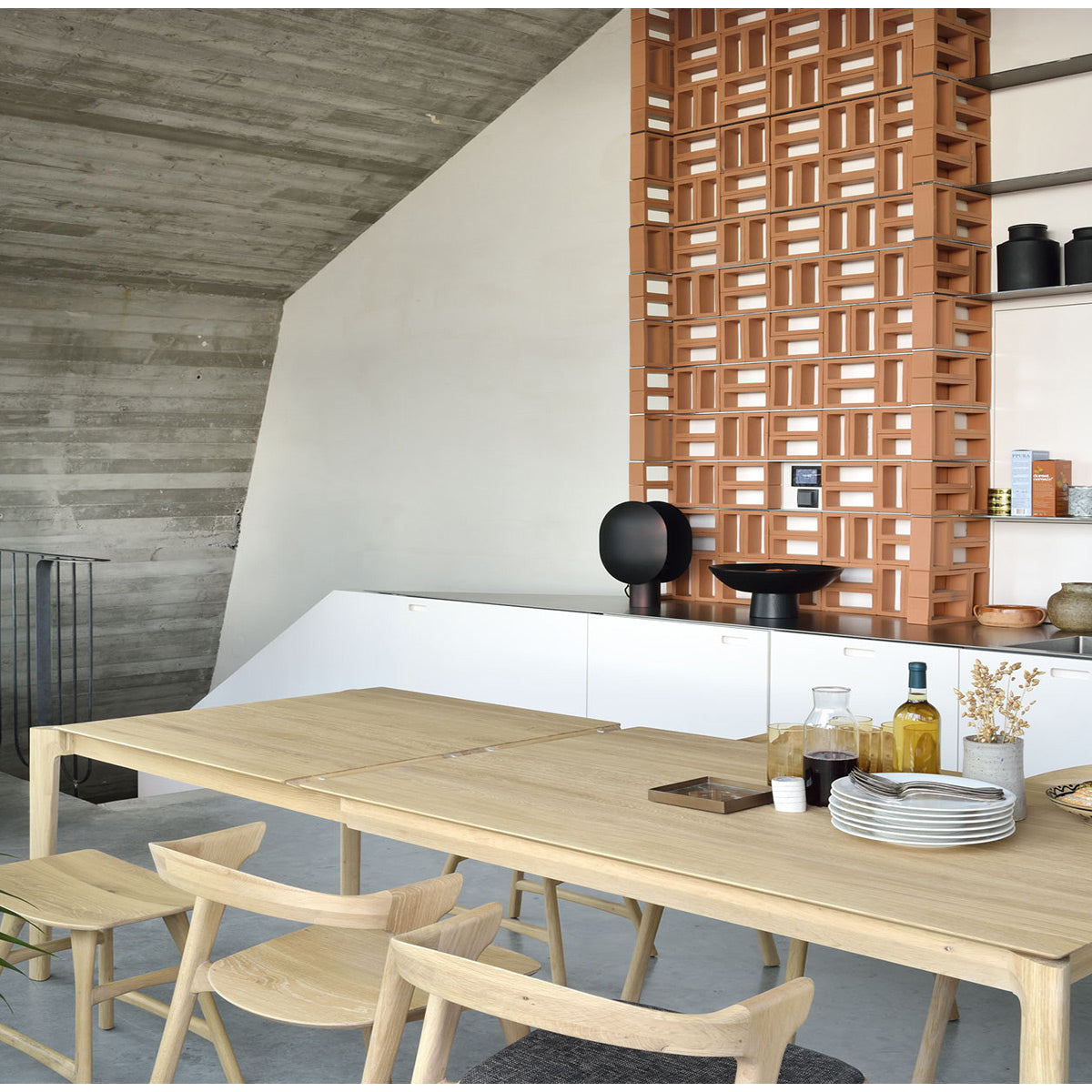 Table à rallonge Bok en chêne - L 160/240 cm 4