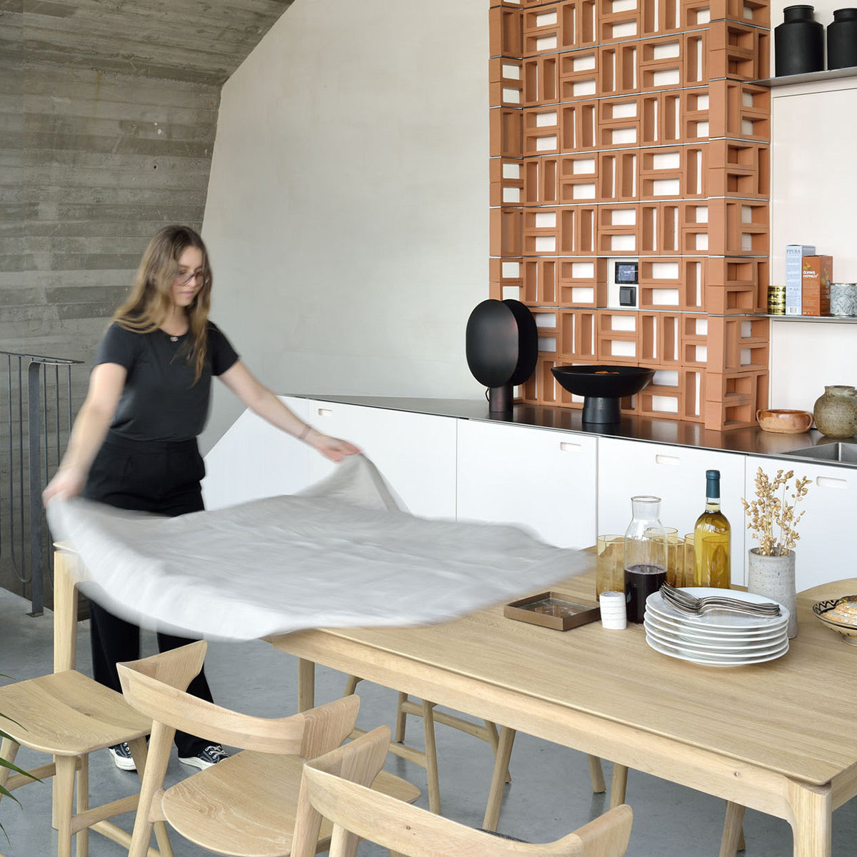 Table à rallonge Bok en chêne - L 180/280 cm 5