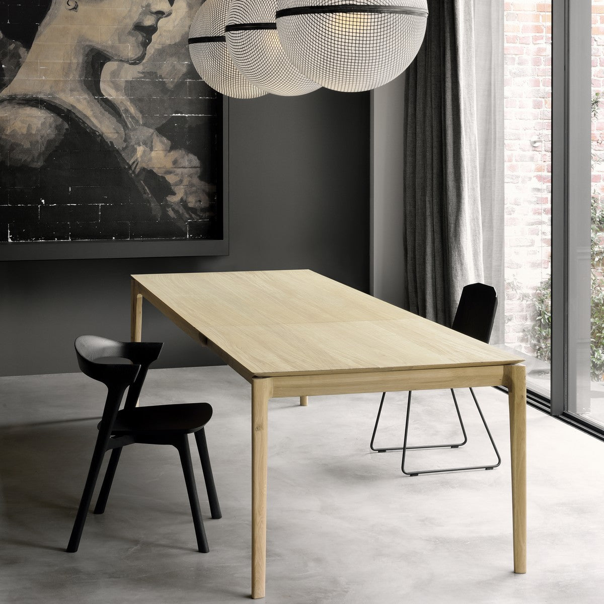 Table à rallonge Bok en chêne - L 160/240 cm 3