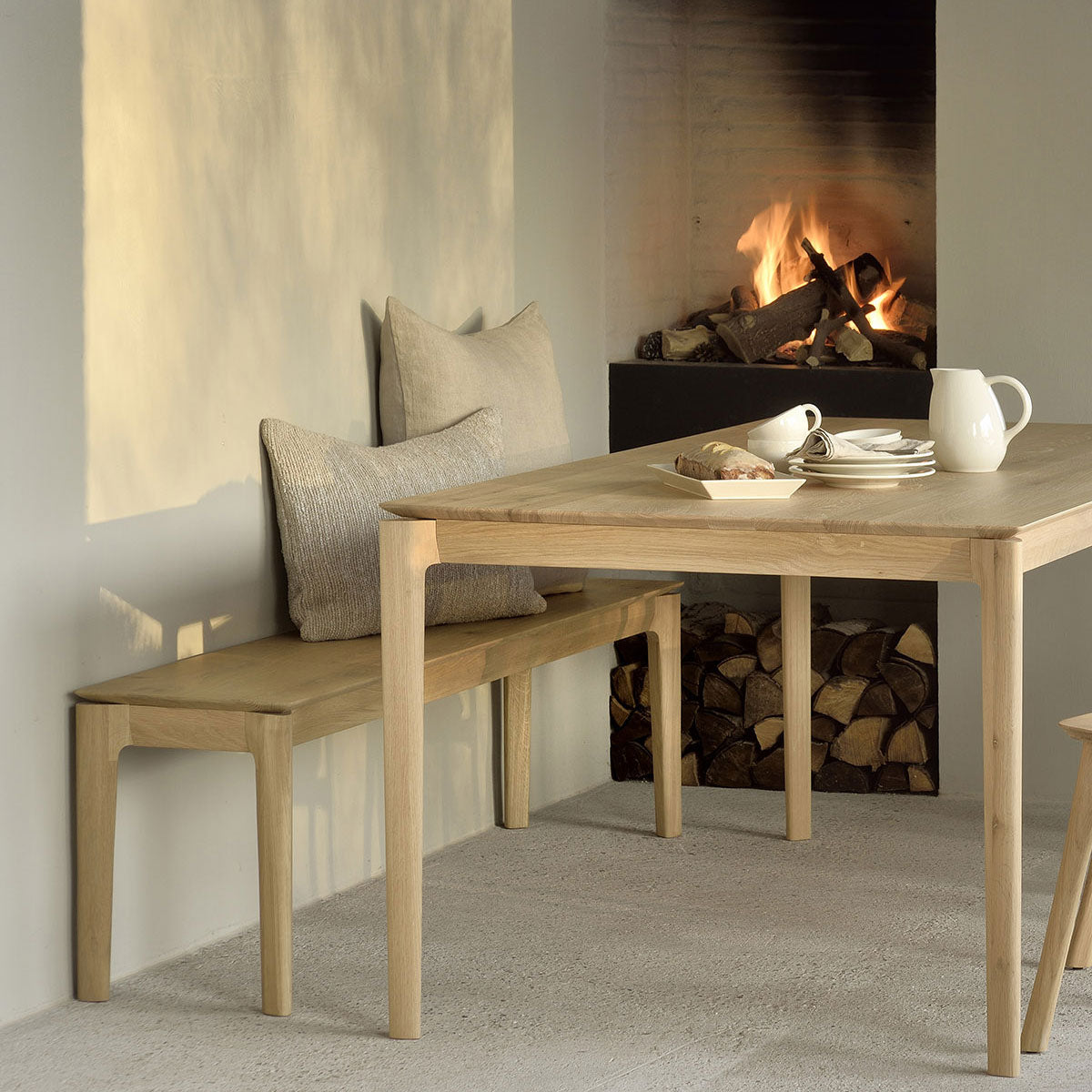 Banc Bok Chêne 146 x 35 x h 46 cm 3