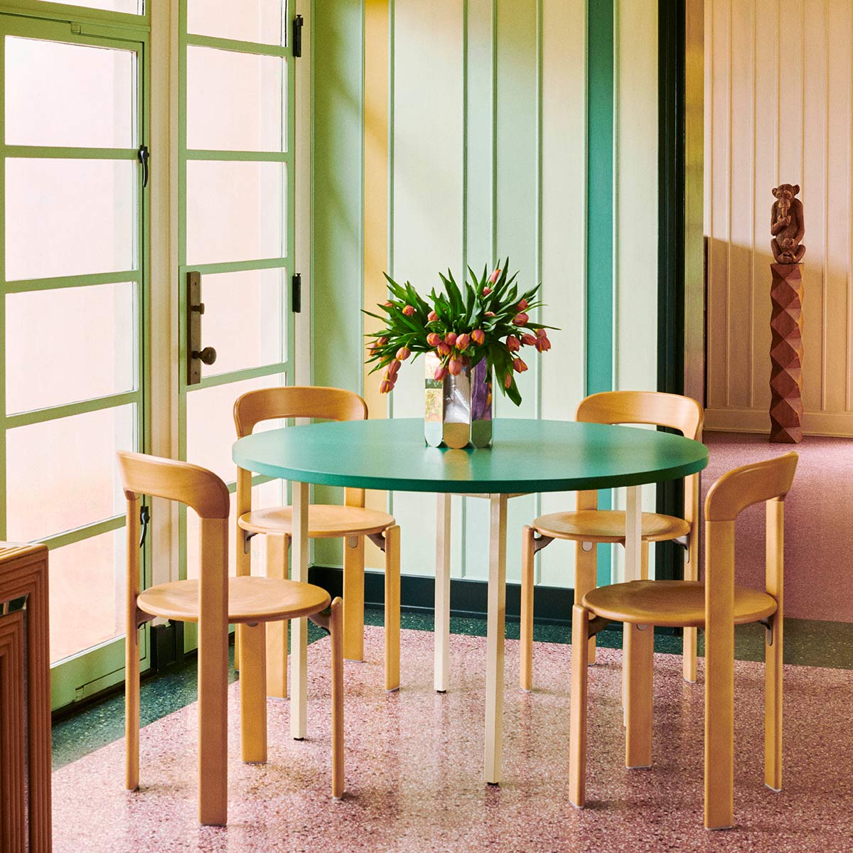 Chaise Rey en hêtre - Ø 49 x h 80 cm - Golden