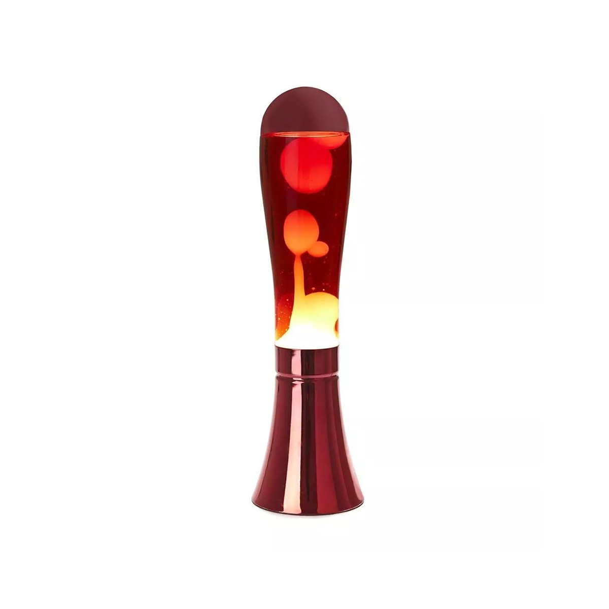 Lampe Lava Magma Rouge & Aluminium 1