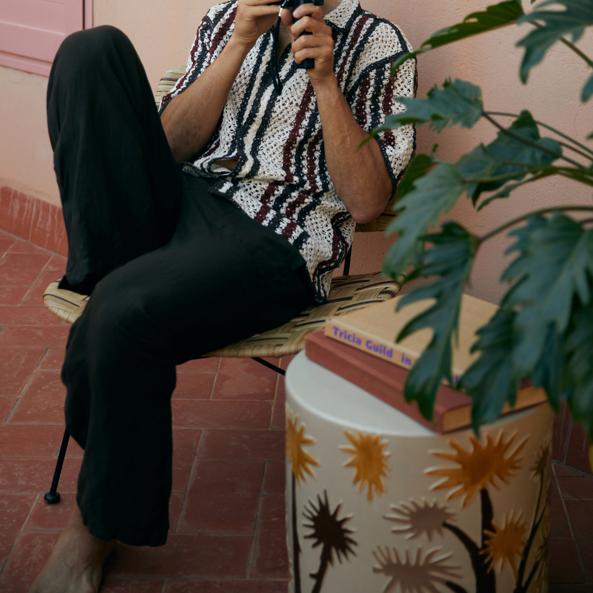 Table d'appoint Coastal en faïence - Ø 40 cm 3