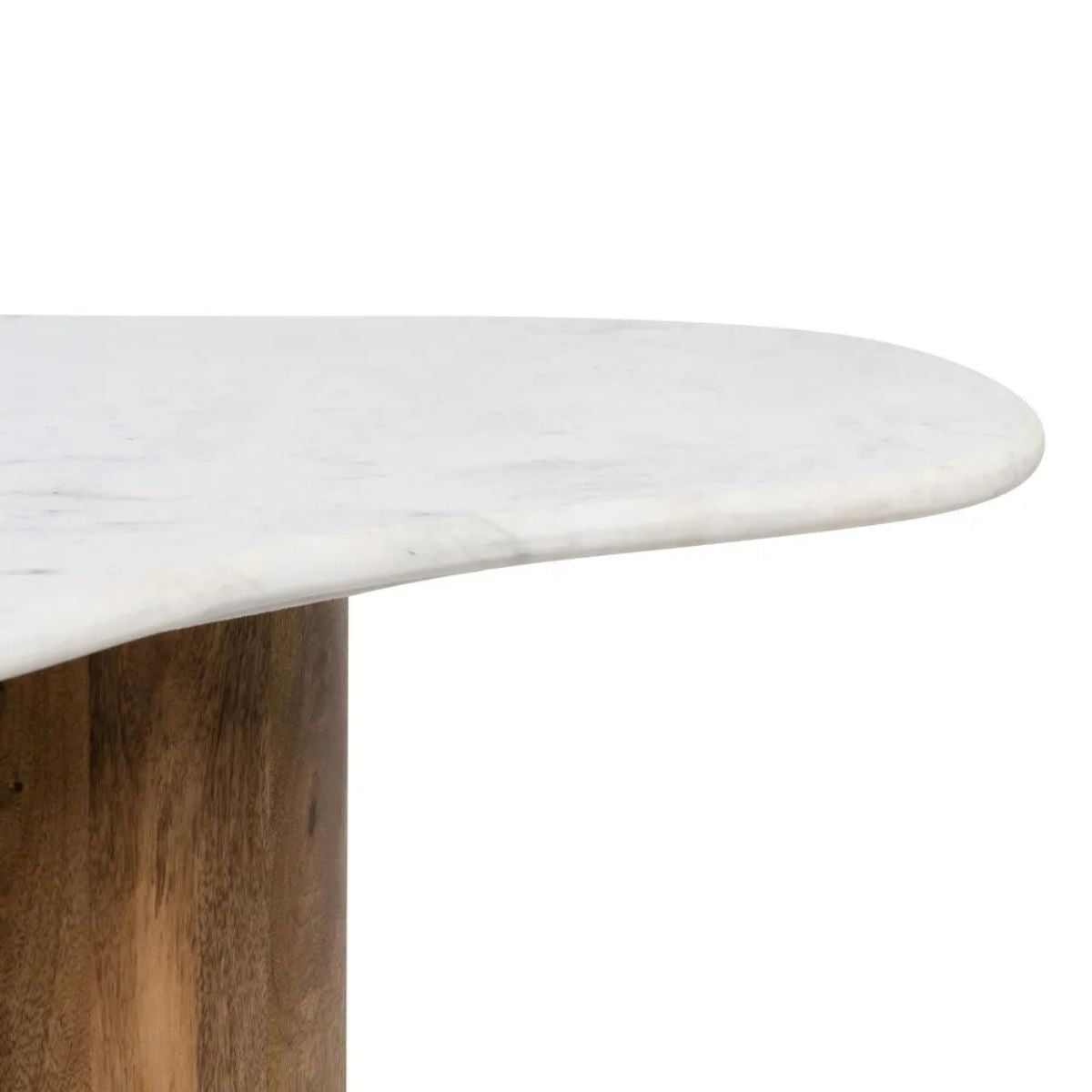 Table basse - Marbre blanc / bois - 135 x 80 x 35 cm 5