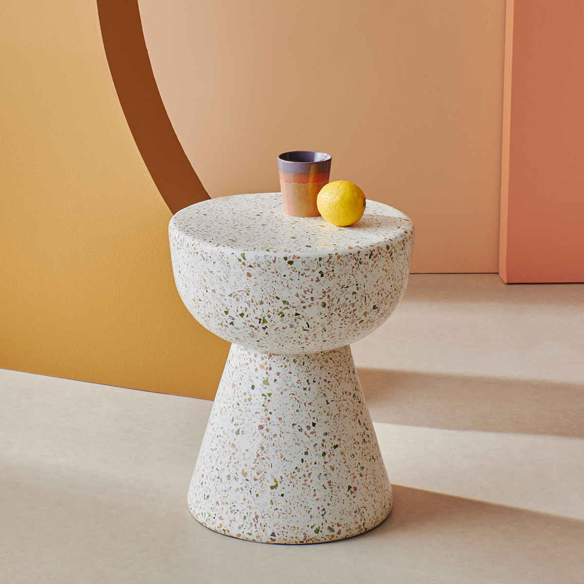 Table d'appoint Terrazzo - Blanc 3